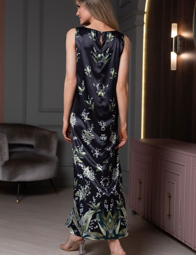 Длинное платье-сорочка Mia-Amore LURDES 4557, Цвет: черный, Размеры: M, изображение 2