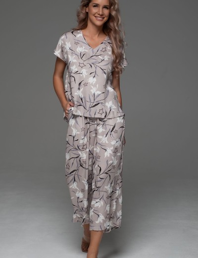 Пижама с укороченными штанами Mia-Amore MAILA 5566, Цвет: серый, Размеры: 4XL, изображение 4 Пижама с укороченными штанами Mia-Amore MAILA 5566, Цвет: серый, Размеры: 4XL, изображение 4