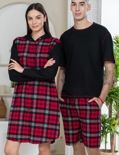 Мужской комплект с шортами Mia-Amore Mr&Mrs SMITH 5108 красно-черный, Цвет: красно-черный, Размеры: 2XL, изображение 3