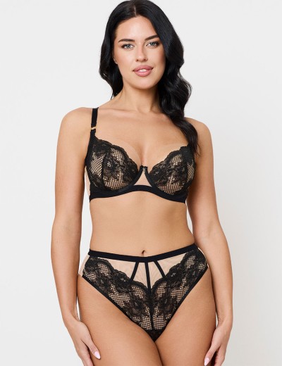 Трусики бразилиана Subtille BELINDA BLACK mini, Цвет: черный+бежевый, Размеры: S, изображение 3 Трусики бразилиана Subtille BELINDA BLACK mini, Цвет: черный+бежевый, Размеры: S, изображение 3