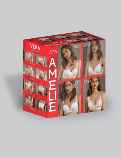 Мягкий кружевной бюстгальтер Amelie VERA 2523 пудра, Цвет: пудра, Размеры: 90C, изображение 4