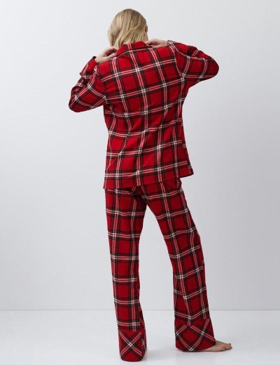 Женская пижама из фланели Aruelle BELL, Цвет: красный, Размеры: S, изображение 4