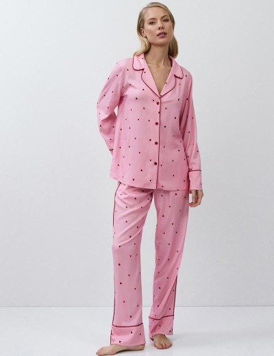 Пижама женская из вискозы Aruelle CHERIE, Цвет: розовый, Размеры: S, изображение 2