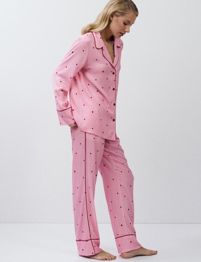 Пижама женская из вискозы Aruelle CHERIE, Цвет: розовый, Размеры: S, изображение 4