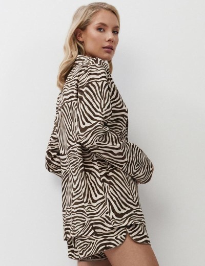 Вискозная пижама с шортами Aruelle ELISE, Цвет: светло-бежевый/капуч, Размеры: XS, изображение 2