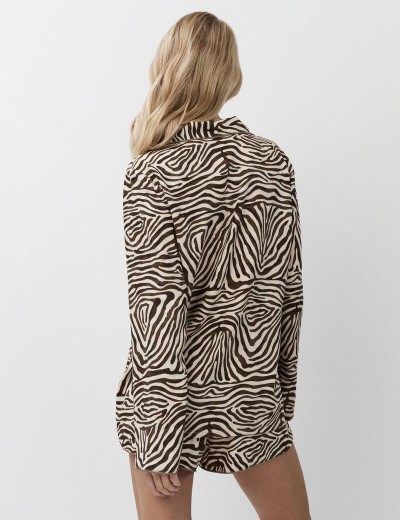 Вискозная пижама с шортами Aruelle ELISE, Цвет: светло-бежевый/капуч, Размеры: XS, изображение 3