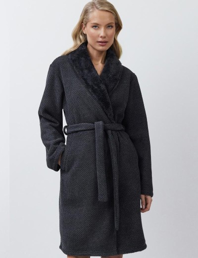 Халат с запахом Aruelle GEORGIA, Цвет: графит, Размеры: M, изображение 2