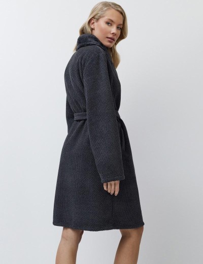 Халат с запахом Aruelle GEORGIA, Цвет: графит, Размеры: M, изображение 3