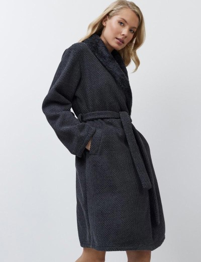 Халат с запахом Aruelle GEORGIA, Цвет: графит, Размеры: M, изображение 4