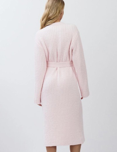 Мягкий халат с поясом Aruelle JESSICA, Цвет: светло-розовый, Размеры: M, изображение 3