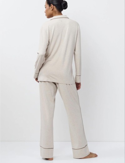 Пижама женская из вискозы Aruelle KARINE, Цвет: светло-бежевый, Размеры: M, изображение 3
