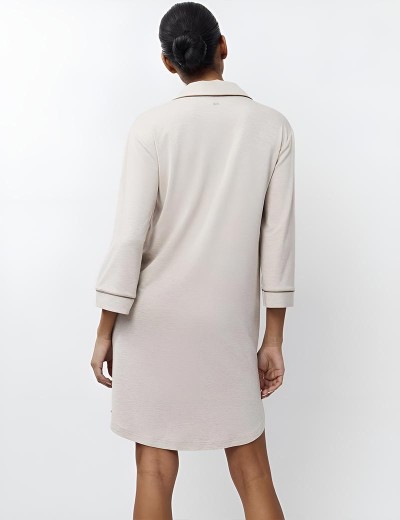 Домашняя рубашка из вискозы Aruelle KARINE, Цвет: светло-бежевый, Размеры: M, изображение 2