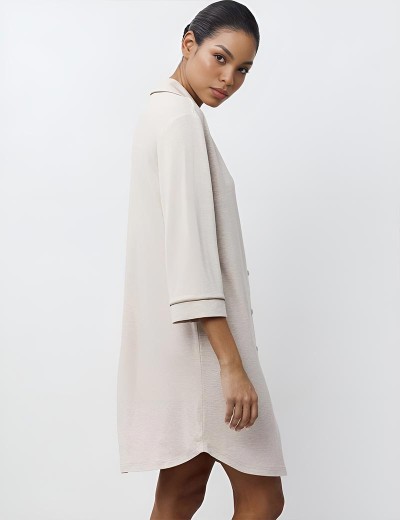 Домашняя рубашка из вискозы Aruelle KARINE, Цвет: светло-бежевый, Размеры: M, изображение 3