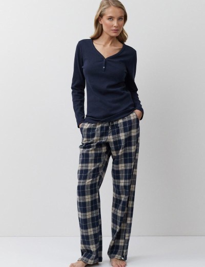 Домашний комплект Aruelle LUCIE, Цвет: тёмно-синий/бежевый, Размеры: S, изображение 2