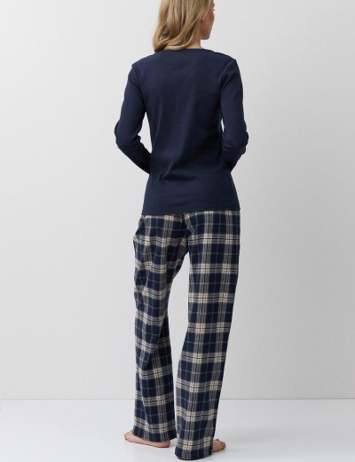 Домашний комплект Aruelle LUCIE, Цвет: тёмно-синий/бежевый, Размеры: S, изображение 3
