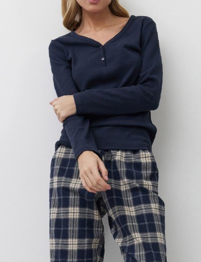 Домашний комплект Aruelle LUCIE, Цвет: тёмно-синий/бежевый, Размеры: S, изображение 4