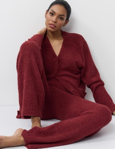 Женский домашний комплект Aruelle MERRY SET SOFT, Цвет: бургундское вино, Размеры: M, изображение 4