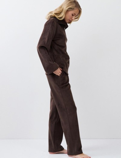 Тёплый домашний костюм Aruelle MILENE SET SOFT, Цвет: шоколадный, Размеры: S, изображение 4