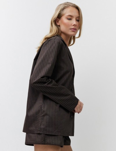 Хлопковая пижама с шортами Aruelle NOEMIE, Цвет: шоколадный, Размеры: S, изображение 3