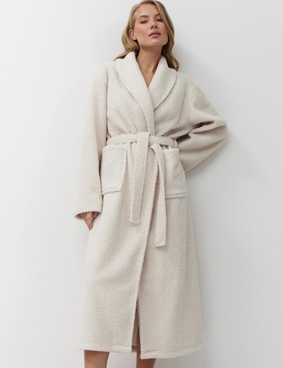 Тёплый халат Aruelle SIMONE, Цвет: светло-бежевый, Размеры: XL, изображение 2