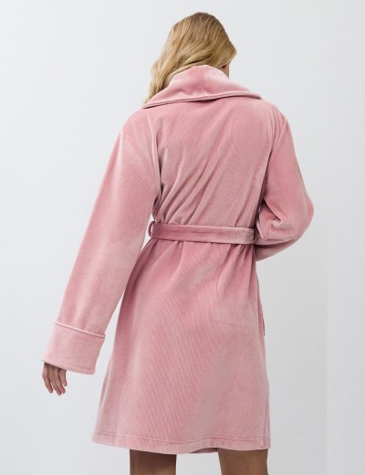 Короткий халат под пояс Aruelle VEA, Цвет: розовый, Размеры: M, изображение 2