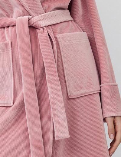 Короткий халат под пояс Aruelle VEA, Цвет: розовый, Размеры: M, изображение 4