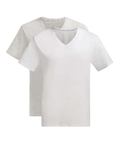 Футболка мужская в наборе (2 шт) Dim 0DI5 белый/серый, Цвет: белый/серый, Размеры: XL, изображение 2