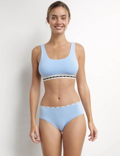 Топ из хлопка с модалом Dim ICON 0DD8 лазурно-голубой, Цвет: лазурно-голубой, Размеры: XL, изображение 3