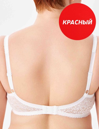 Кружевной бюстгальтер на поролоне Lina A 6086 красный, Цвет: красный, Размеры: 80C, изображение 2