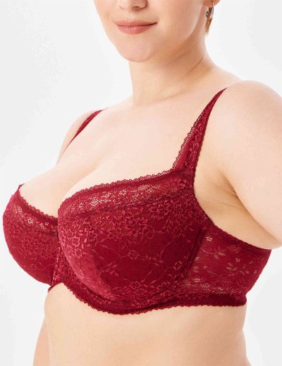 Кружевной бюстгальтер на поролоне Lina A 6086 румба, Цвет: румба, Размеры: 75E, изображение 4
