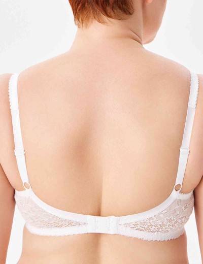 Кружевной бюстгальтер на поролоне Lina A 6086 белый, Цвет: белый, Размеры: 80D, изображение 2