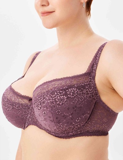 Кружевной бюстгальтер на поролоне Lina A 6086 крокус, Цвет: крокус, Размеры: 75F, изображение 3