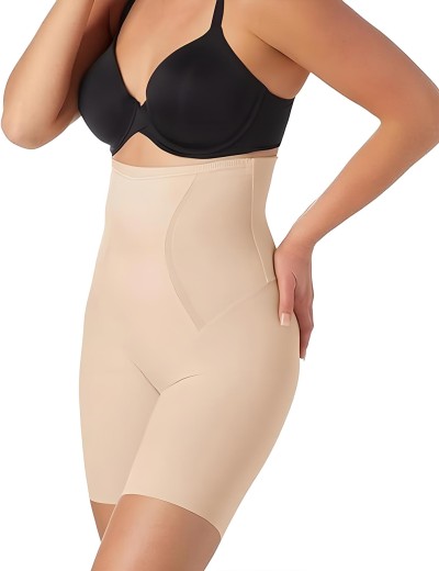 Корректирующие шорты с завышенной талией Maidenform DM5001 латте, Цвет: латте, Размеры: 2XL, изображение 2