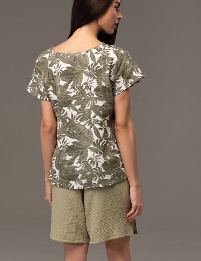 Пижама из хлопкового муслина Mia-Amore AVANTA 5372, Цвет: оливковый, Размеры: 5XL, изображение 2