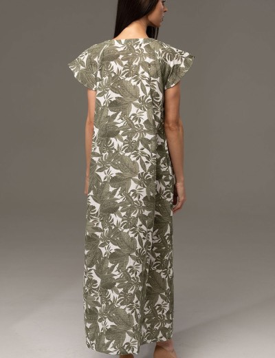 Халат из хлопкового муслина Mia-Amore AVANTA 5378, Цвет: оливковый, Размеры: 2XL, изображение 4