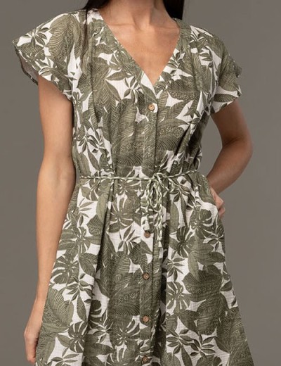 Халат из хлопкового муслина Mia-Amore AVANTA 5378, Цвет: оливковый, Размеры: 2XL, изображение 5