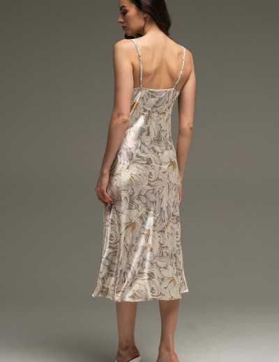 Длинная шёлковая сорочка Mia-Amore EILIN 4578, Цвет: брют, Размеры: 3XL, изображение 2