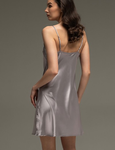 Шёлковая сорочка Mia-Amore EILIN 4581, Цвет: серый, Размеры: 3XL, изображение 2