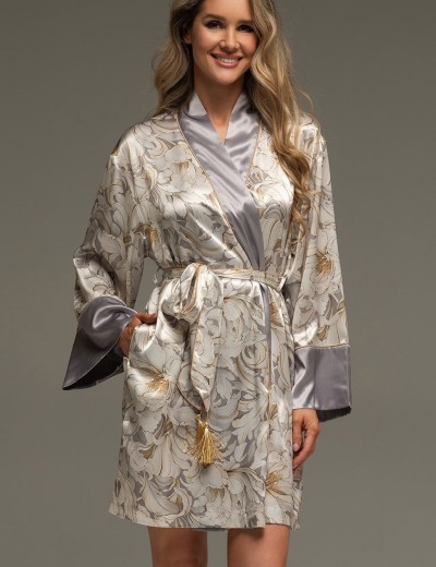 Короткий халат-кимоно Mia-Amore EILIN 4583, Цвет: брют, Размеры: 2XL/3XL, изображение 4