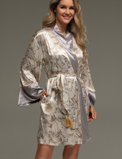 Короткий халат-кимоно Mia-Amore EILIN 4583, Цвет: брют, Размеры: 2XL/3XL, изображение 3