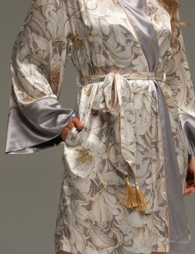 Короткий халат-кимоно Mia-Amore EILIN 4583, Цвет: брют, Размеры: 2XL/3XL, изображение 5