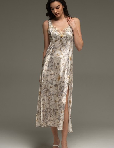 Шёлковая сорочка с рельефами Mia-Amore EILIN 4584, Цвет: брют, Размеры: S, изображение 4