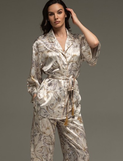 Шёлковая пижама Mia-Amore EILIN 4585, Цвет: брют, Размеры: S, изображение 3