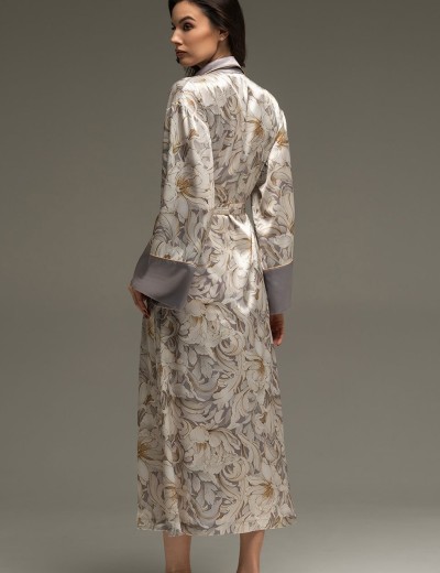 Длинный халат на пуговицах Mia-Amore EILIN 4588, Цвет: брют, Размеры: S, изображение 2