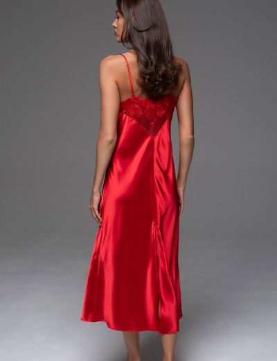 Шёлковая длинная сорочка Mia-Amore MERLOT 4744 красный, Цвет: красный, Размеры: 5XL, изображение 2