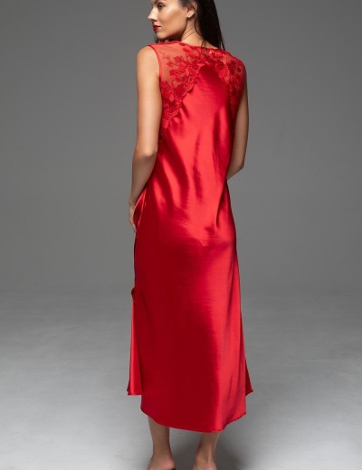 Длинная шёлковая сорочка Mia-Amore MERLOT 4747 красный, Цвет: красный, Размеры: S, изображение 2