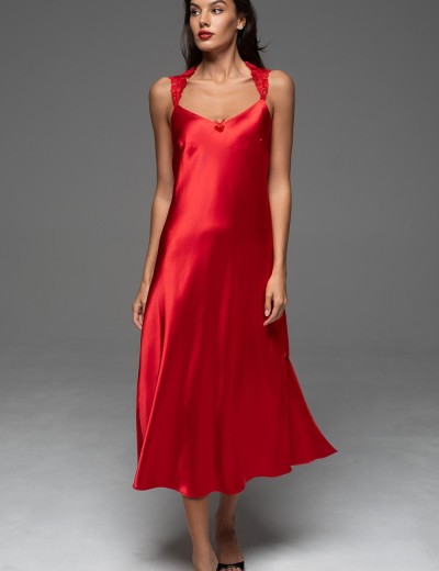 Сорочка с кружевными бретелями Mia-Amore MERLOT 4748 красный, Цвет: красный, Размеры: 2XL, изображение 3