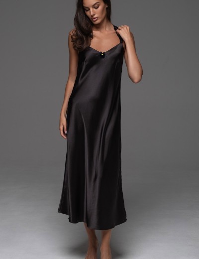 Сорочка с кружевными бретелями Mia-Amore MERLOT 4748 черный, Цвет: черный, Размеры: S, изображение 4