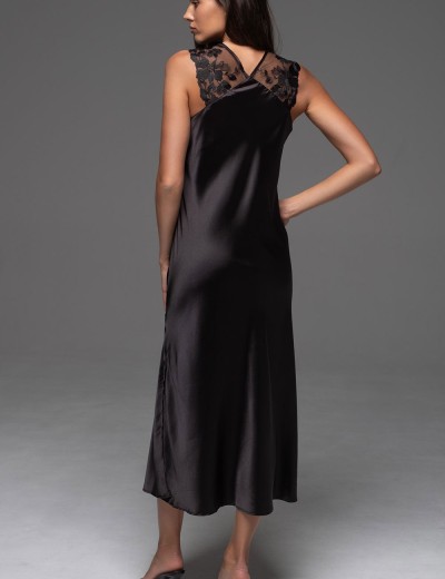 Сорочка с кружевными бретелями Mia-Amore MERLOT 4748 черный, Цвет: черный, Размеры: S, изображение 2