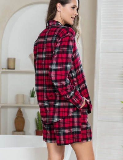 Фланелевая пижама в клетку Mia-Amore Mr&Mrs SMITH 5102 красно-черный, Цвет: красно-черный, Размеры: S, изображение 2